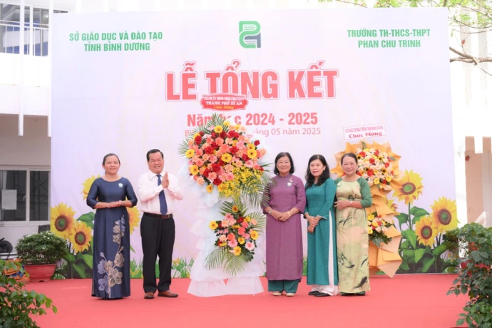 Trường Phan Chu Trinh (TP.Dĩ An) tổng kết năm học 2024 - 2025
