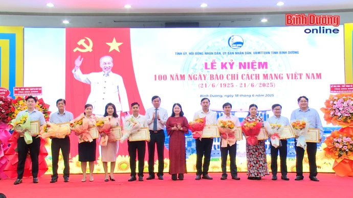 Bình Dương long trọng kỷ niệm 100 năm Ngày Báo chí Cách mạng Việt Nam
