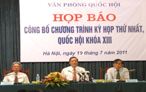 21/7, khai mạc kỳ họp thứ nhất, QH khóa 13