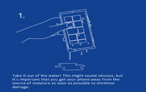 5 bước giải cứu điện thoại bị rơi vào nước