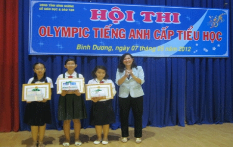 170 thí sinh tham gia hội thi Olympic tiếng Anh cấp tiểu học