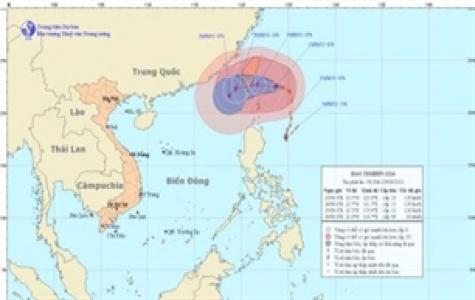 Bão Tembin giật cấp 15 tiến vào Biển Đông