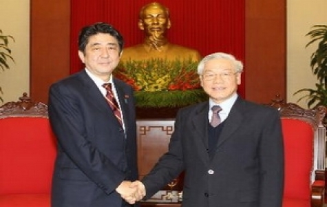 Tổng Bí thư Nguyễn Phú Trọng tiếp Thủ tướng Nhật Bản Shinzo Abe