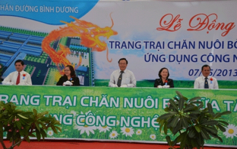 Công ty Cổ phần Đường Bình Dương động thổ xây dựng trang trại bò sữa tập trung ứng dụng công nghệ cao