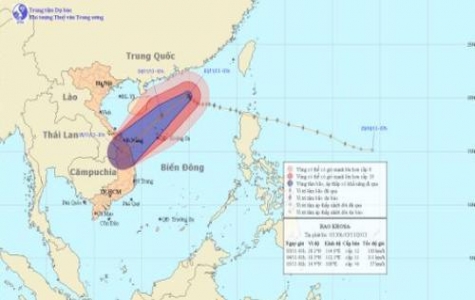 Bão số 12 giật cấp 15, cách Hoàng Sa 470 km