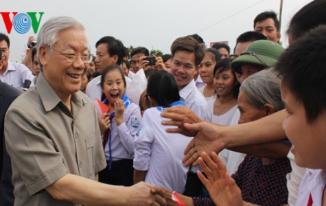 Tổng Bí thư thăm và làm việc tại Hưng Yên