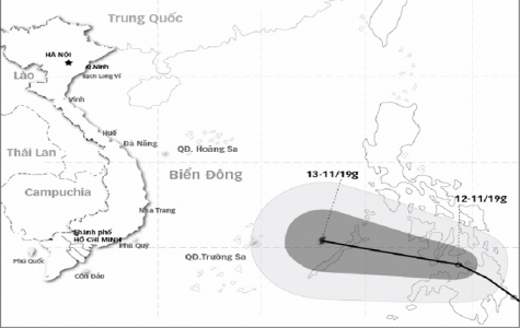 Áp thấp nhiệt đới hướng vào khu vực Nam Trung bộ