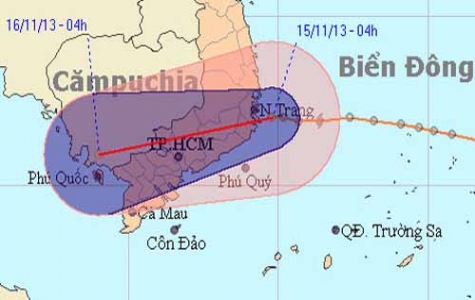 Bão suy yếu thành áp thấp nhiệt đới, gây mưa to ở Nam bộ