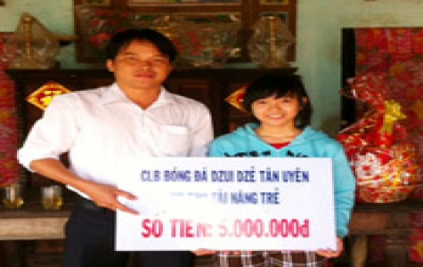 Trao hỗ trợ chương trình tài năng trẻ cho Đặng Thị Trúc Mai