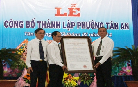 Công bố thành lập 2 phường Bình Nhâm (TX.Thuận An) và Tân An (TP.TDM)