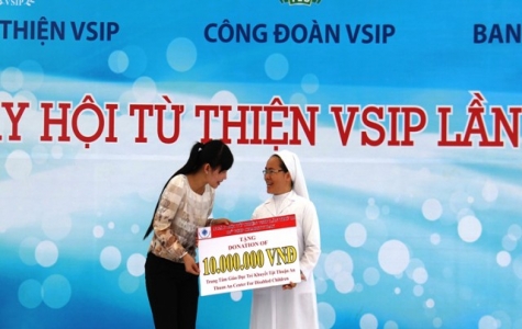 Nhiều hoạt động sôi nổi tại ngày hội từ thiện VSIP 1