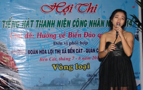 Phường Đoàn Hòa Lợi, TX.Bến Cát: Hội thi tiếng hát thanh niên công nhân