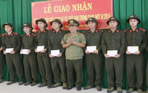 Công an tỉnh: Tổ chức nhận công dân phục vụ có thời hạn - đợt II năm 2014