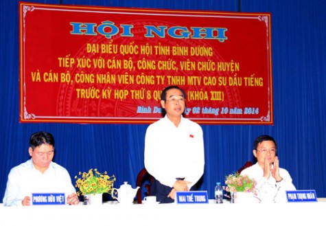 Cử tri huyện Dầu Tiếng: Cần giải quyết tình trạng mất an toàn vệ sinh thực phẩm, hàng giả