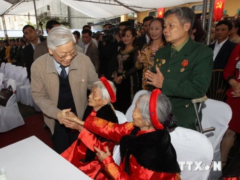 Tổng Bí thư dự Ngày hội đại đoàn kết toàn dân ở Thái Nguyên