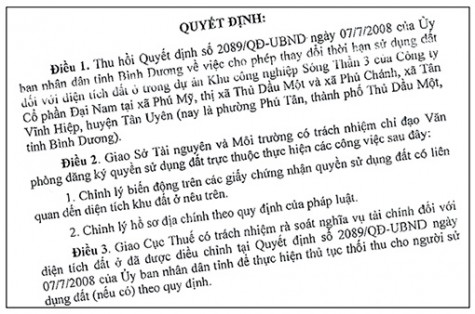 Viết tiếp vụ đơn thư tố cáo của ông Huỳnh Uy Dũng: Không có chủ trương thu hồi đất