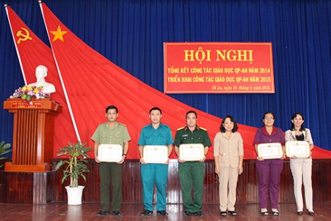 TX.Dĩ An: Triển khai nhiệm vụ công tác giáo dục quốc phòng và an ninh năm 2015