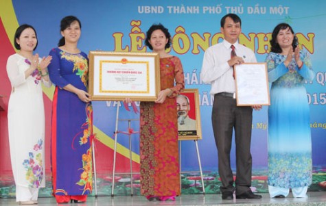 Trường tiểu học Chánh Mỹ (TP.TDM): Công nhận đạt chuẩn quốc gia mức độ I và tổng kết năm học