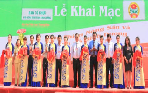 Khai mạc Chợ phiên nông sản và Hội chợ triển lãm ngành gỗ Bình Dương