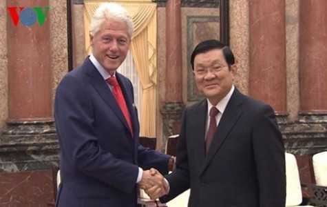 Chủ tịch nước tiếp cựu Tổng thống Mỹ Bill Clinton