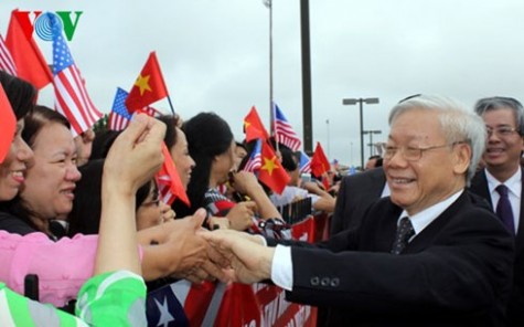 Tổng Bí thư Nguyễn Phú Trọng tới thủ đô Washington DC