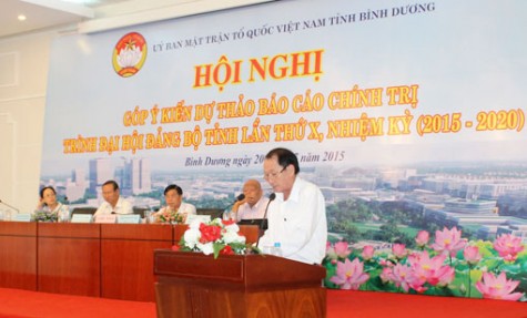 Tổ chức hội nghị lấy ý kiến góp ý dự thảo văn kiện đại hội X Đảng bộ tỉnh