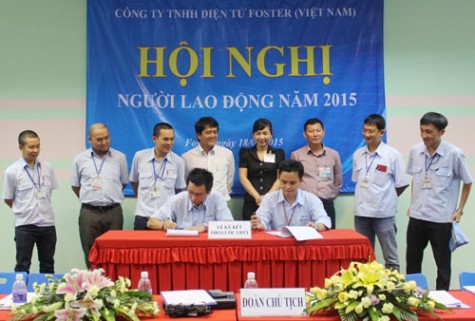 Công ty TNHH Điện tử Foster Việt Nam tổ chức hội nghị người lao động 2015