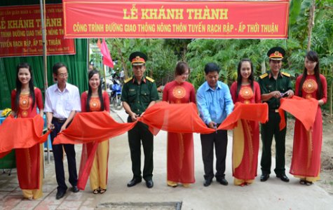 Cục Hậu cần Quân đoàn 4: Khánh thành đường nông thôn tại xã Thới Thạnh, huyện Thới Lai, Cần Thơ