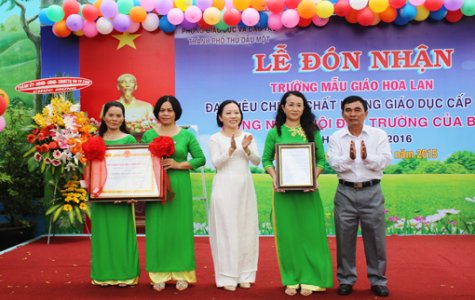 Trường Mẫu giáo Hoa Lan (TP.TDM): Được công nhận đạt tiêu chuẩn chất lượng giáo dục cấp độ 3