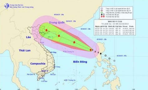 Bão Mujigae di chuyển nhanh, diễn biến phức tạp