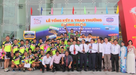 Kết thúc giải xe đạp Truyền hình Bình Dương mở rộng năm 2015: Quốc Huy, Quốc Thắng và CLB Huy Tùng đoạt các giải nhất chung cuộc