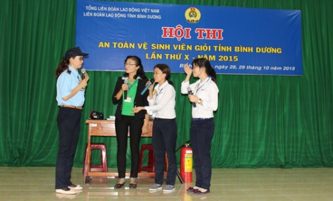 Liên đoàn Lao động tỉnh: Tổ chức Hội thi An toàn vệ sinh viên giỏi lần thứ X-năm 2015