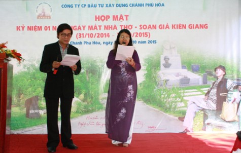 Công ty Cổ phần Đầu tư xây dựng Chánh Phú Hòa: Họp mặt kỷ niệm một năm ngày mất nhà thơ - soạn giả Kiên Giang