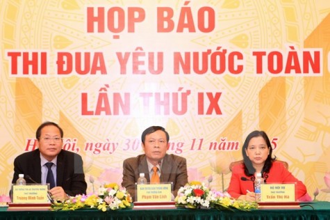 Đại hội Thi đua yêu nước toàn quốc lần thứ IX sẽ diễn ra ngày 6 và 7-12