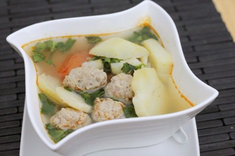 Canh thịt viên khoai tây