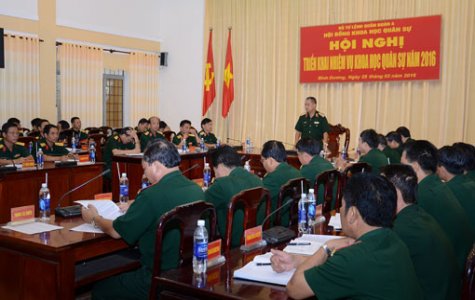 Quân đoàn 4: Triển khai nhiệm vụ khoa học quân sự năm 2016