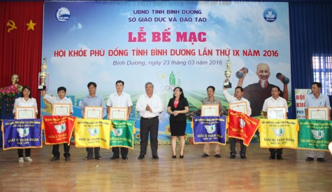 Bế mạc Hội khỏe phù đổng tỉnh Bình Dương lần thứ IX năm 2016