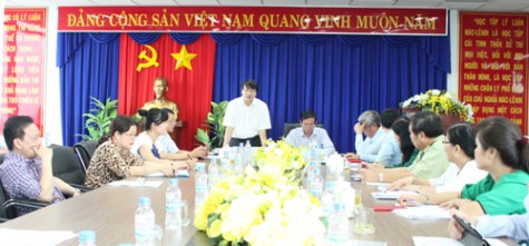 Đoàn công tác Ban Tuyên giáo Trung ương làm việc với Bình Dương về việc thực hiện Chỉ thị 08/CT/TW