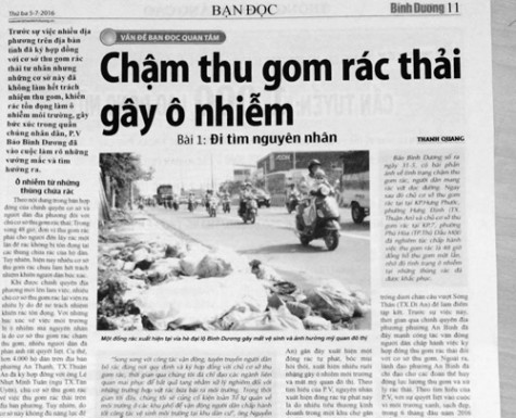 Liên quan đến vấn đề “chậm thu gom rác gây ô nhiễm môi trường”: Cần khẩn trương xử lý