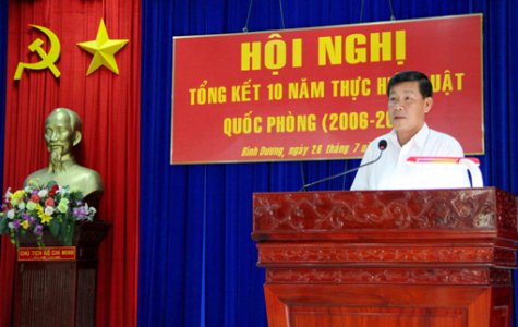 UBND tỉnh: Tổng kết 10 năm thực hiện Luật Quốc phòng