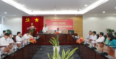 Văn phòng Tỉnh ủy tổ chức Hội nghị sơ kết 6 tháng đầu năm 2016