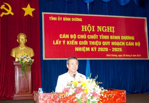 Tỉnh ủy Bình Dương: Tổ chức Hội nghị lấy ý kiến giới thiệu quy hoạch cán bộ chủ chốt nhiệm kỳ 2020-2025