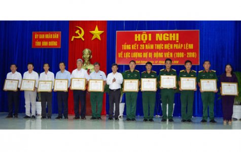 Tổng kết 20 năm thực hiện Pháp lệnh về lực lượng dự bị động viên (1996-2016)