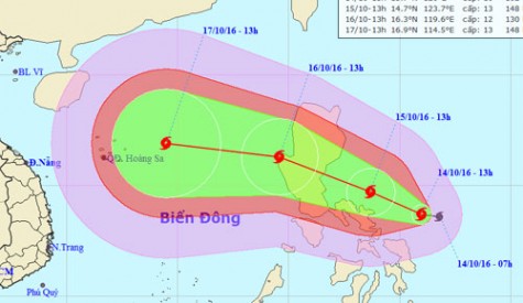 Xuất hiện bão gần biển Đông