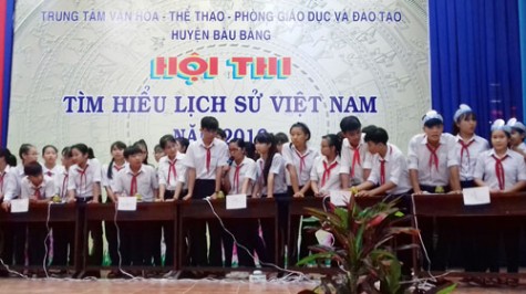 Hội thi tìm hiểu lịch sử Việt Nam huyện Bàu Bàng: trường THCS tham gia