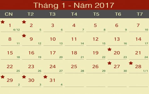 Học sinh nghỉ Tết nguyên đán 2017 từ 10 đến 14 ngày