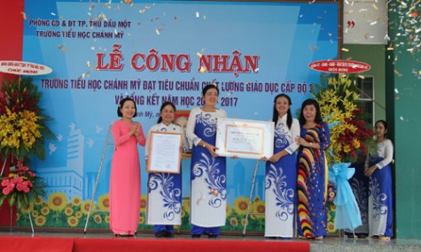 Trường tiểu học Chánh Mỹ (TP.Thủ Dầu Một): Đạt tiêu chuẩn chất lượng giáo dục giai đoạn 2016-2021