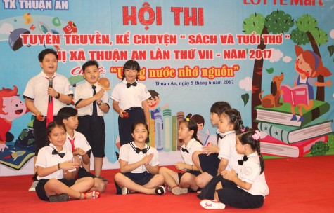 Hội thi Tuyên truyền Sách và tuổi thơ TX.Thuận An lần VII – năm 2017: 22 đơn vị tham gia