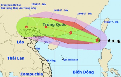 Bão số 6: Miền Bắc mưa to từ mai