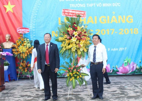 Trường THPT Võ Minh Đức: Đứng thứ tư khối Trung học phổ thông của tỉnh về tỉ lệ học sinh đạt điểm sàn xét tuyển cao đẳng, đại học